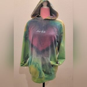 "San Francisco Work Shirts"  Tie-Dye Hoodie with 'New York' Design Sz Medium